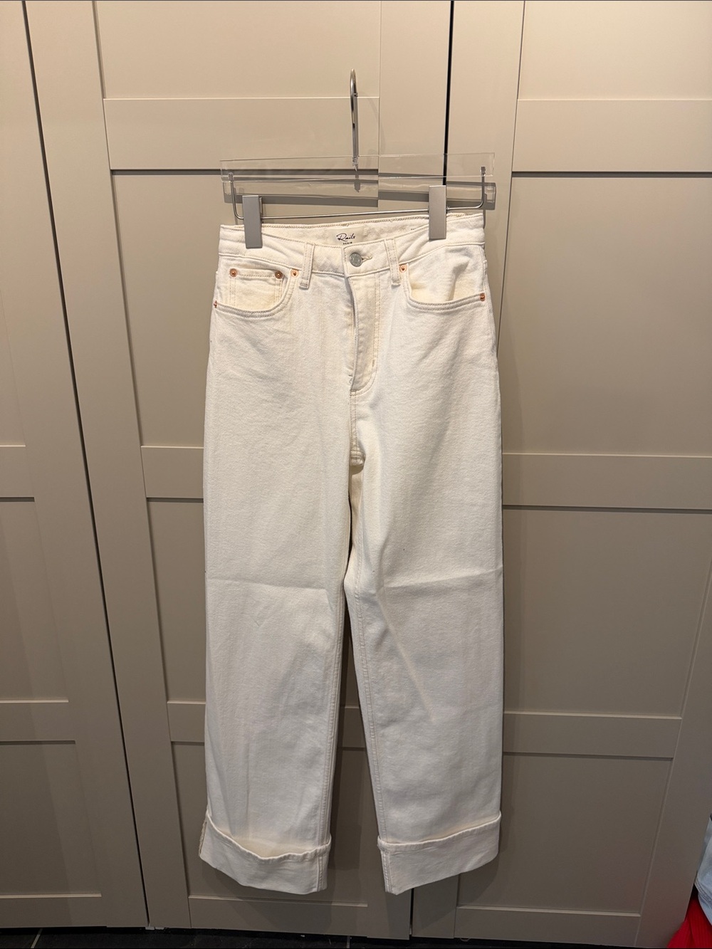 Rails White High-Rise Straight Jeans - Women's